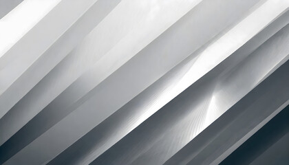 Obraz premium Grey white abstract background paper shine and layer element vector for presentation design. Generative AI.