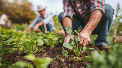 Naklejka premium Supporting local farmers and artisans, cultivating a sustainable food ecosystem.