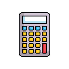 Calculator icon design with white background stock illustration