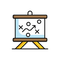 Strategy icon design with white background stock illustration