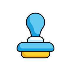 Stamp icon design with white background stock illustration