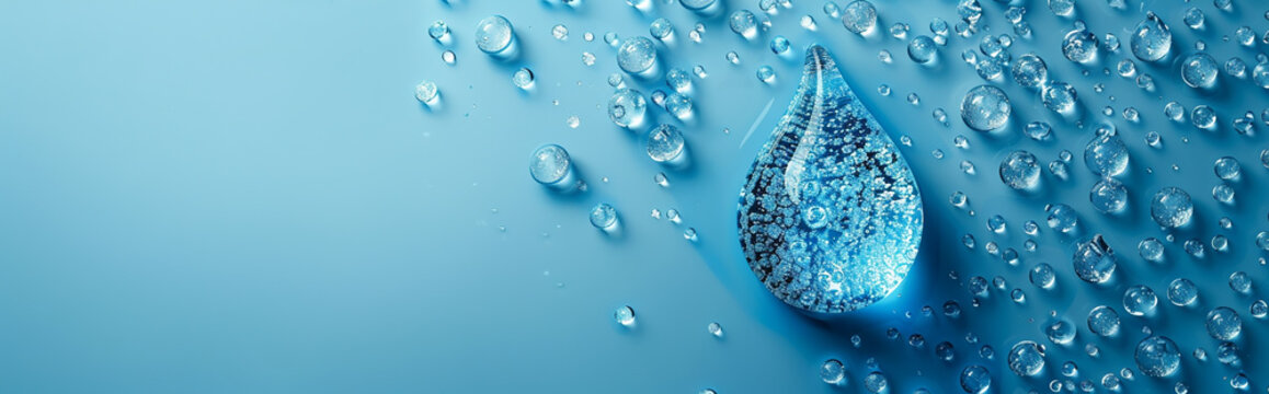 Minimalistic Poster for World Hydrography Day Featuring Water Droplet Design for Print, Card, Poster