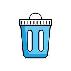 Trash icon design with white background stock illustration