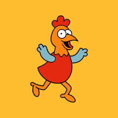 Cochin-chicken-dancing-icon-vector.