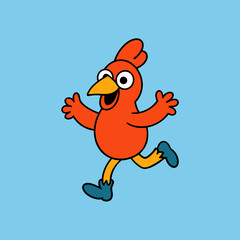 Cochin-chicken-dancing-icon-vector.