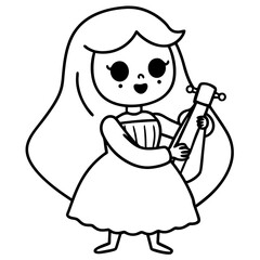  chibi-and-cute-la-llorona-playing-a-musical-instru