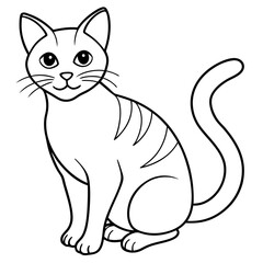 Cat lineart vector illustration 
