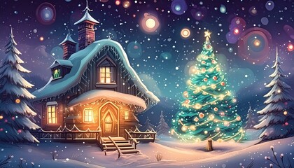 Fototapeta premium Christmas card for Christmas - old style, background for your wishes ver 17