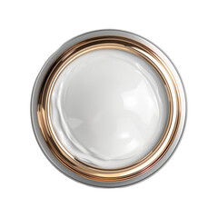 Cosmetic Container with Body Cream Top View Transparent 2 Isolated on Transparent or White Background, PNG