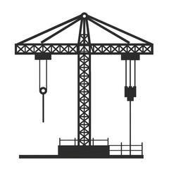 Construction Glyph Icon Isolated on Transparent or White Background, PNG