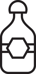 Alcohol Bottle Line Icon