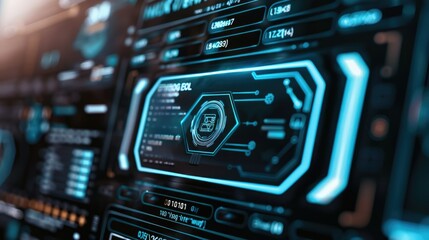 A person wearing a hightech visor or helmet, displaying cuttingedge technology in detail, offering a futuristic view AIG62