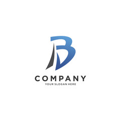 Letter B logo, initials for business construction