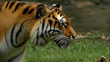 Fototapeta premium A tiger looking at it's prey