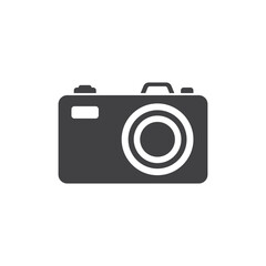 Camera icon in flat style. Photography vector illustration on isolated background. Photo sign business concept.