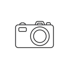 Camera icon in flat style. Photography vector illustration on isolated background. Photo sign business concept.