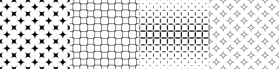 Monochrome geometrical pattern collection