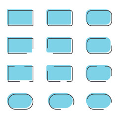 Quote frame icon in flat style. Speech bubble vector illustration on isolated background. Comment sign business concept.