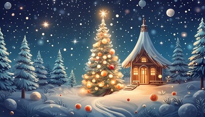 Christmas card for Christmas - old style, background for your wishes ver 21