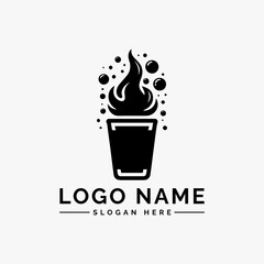 bottle sauce modern logo design vector