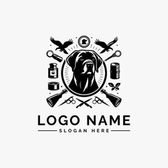 labrador retriever dog vector logo