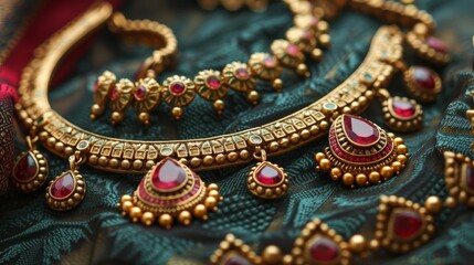 Close-up Photography of Necklace Set