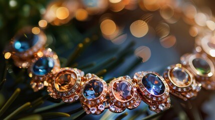 Close-up Photography of Necklace Set