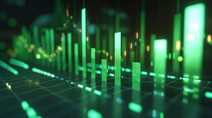 Stock market information or forex trading chart on computer screen financial concept Financial graph on computer screen Price price chart visualization Stock market and other financial themes