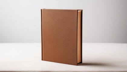 Brown Hardcover Book Mockup - Template for Branding or Title Placement - Reading Book Mockup for Logo - Marketing for Book Publishing or Portfolio Showcase image