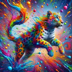 A Vivid Explosion of Feline Colors