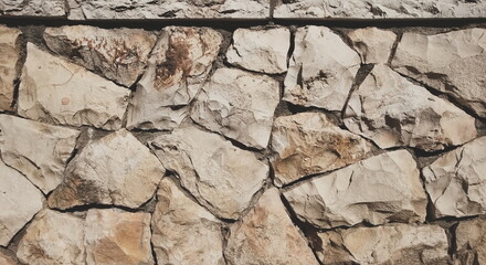 Natural Stone Wall Textured Close-Up Warm Tones