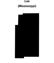 Lee County (Mississippi) blank outline map