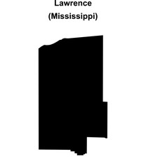 Lawrence County (Mississippi) blank outline map