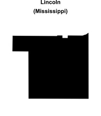 Lincoln County (Mississippi) blank outline map