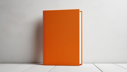 Orange Hardcover Book Mockup - Template for Branding or Title Placement - Reading Book Mockup for Logo - Marketing for Book Publishing or Portfolio Showcase image