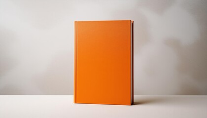 Orange Hardcover Book Mockup - Template for Branding or Title Placement - Reading Book Mockup for Logo - Marketing for Book Publishing or Portfolio Showcase image