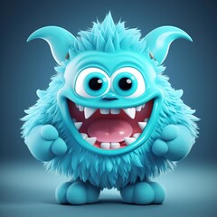 Fototapeta premium blue dragon cartoon