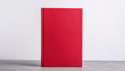 Red Hardcover Book Mockup - Template for Branding or Title Placement - Reading Book Mockup for Logo - Marketing for Book Publishing or Portfolio Showcase image