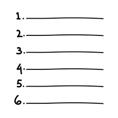 Number list menu