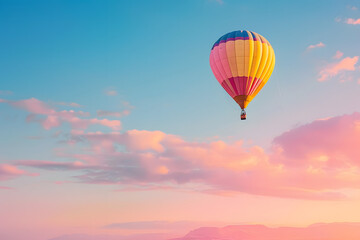 Fototapeta premium air balloon on the pastel sky