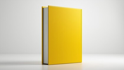 Yellow Hardcover Book Mockup - Template for Branding or Title Placement - Reading Book Mockup for Logo - Marketing for Book Publishing or Portfolio Showcase image