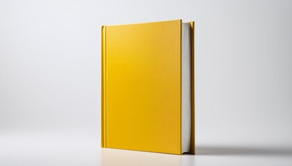 Yellow Hardcover Book Mockup - Template for Branding or Title Placement - Reading Book Mockup for Logo - Marketing for Book Publishing or Portfolio Showcase image