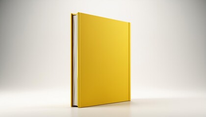 Yellow Hardcover Book Mockup - Template for Branding or Title Placement - Reading Book Mockup for Logo - Marketing for Book Publishing or Portfolio Showcase image