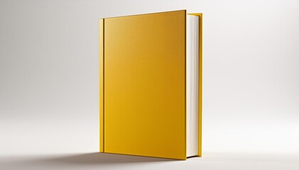 Yellow Hardcover Book Mockup - Template for Branding or Title Placement - Reading Book Mockup for Logo - Marketing for Book Publishing or Portfolio Showcase image