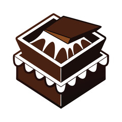 Chocolate cake vector  illustration