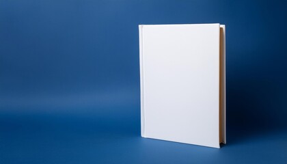 Fototapeta premium White Hardcover Book Mockup - Template for Branding or Title Placement - Reading Book Mockup for Logo - Marketing for Book Publishing or Portfolio Showcase image