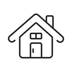 House building outline icon vector illustration image