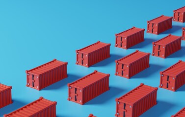 Shipping containers. 3D render.