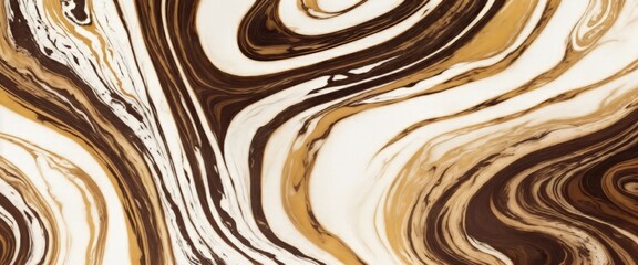Brown waves swirls gold painted abstract marble ink painted painting texture luxury background