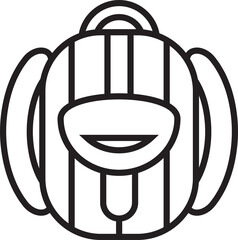 Backpack Icon Line Art
